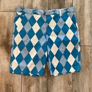 ROYAL&AWESOME 42 Blues/White Argyle shorts